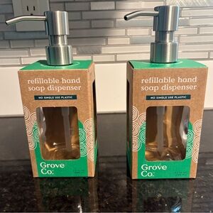 Grove Co. Refillable Hand Soap Dispenser - Stainless Pump